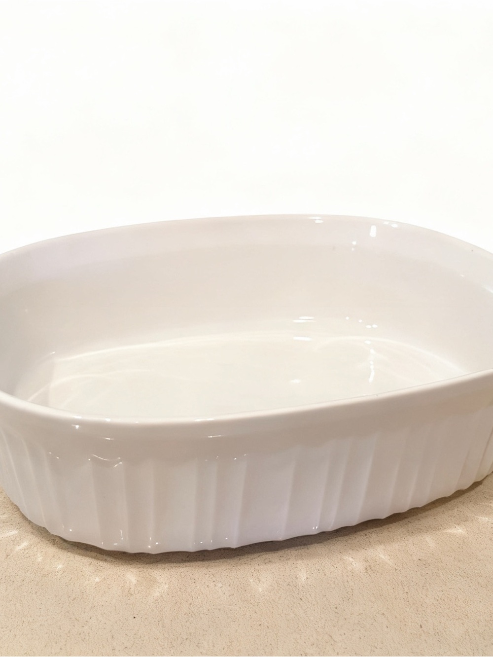 Vintage Corningware White Ceramic Baking Dish 1.5qt